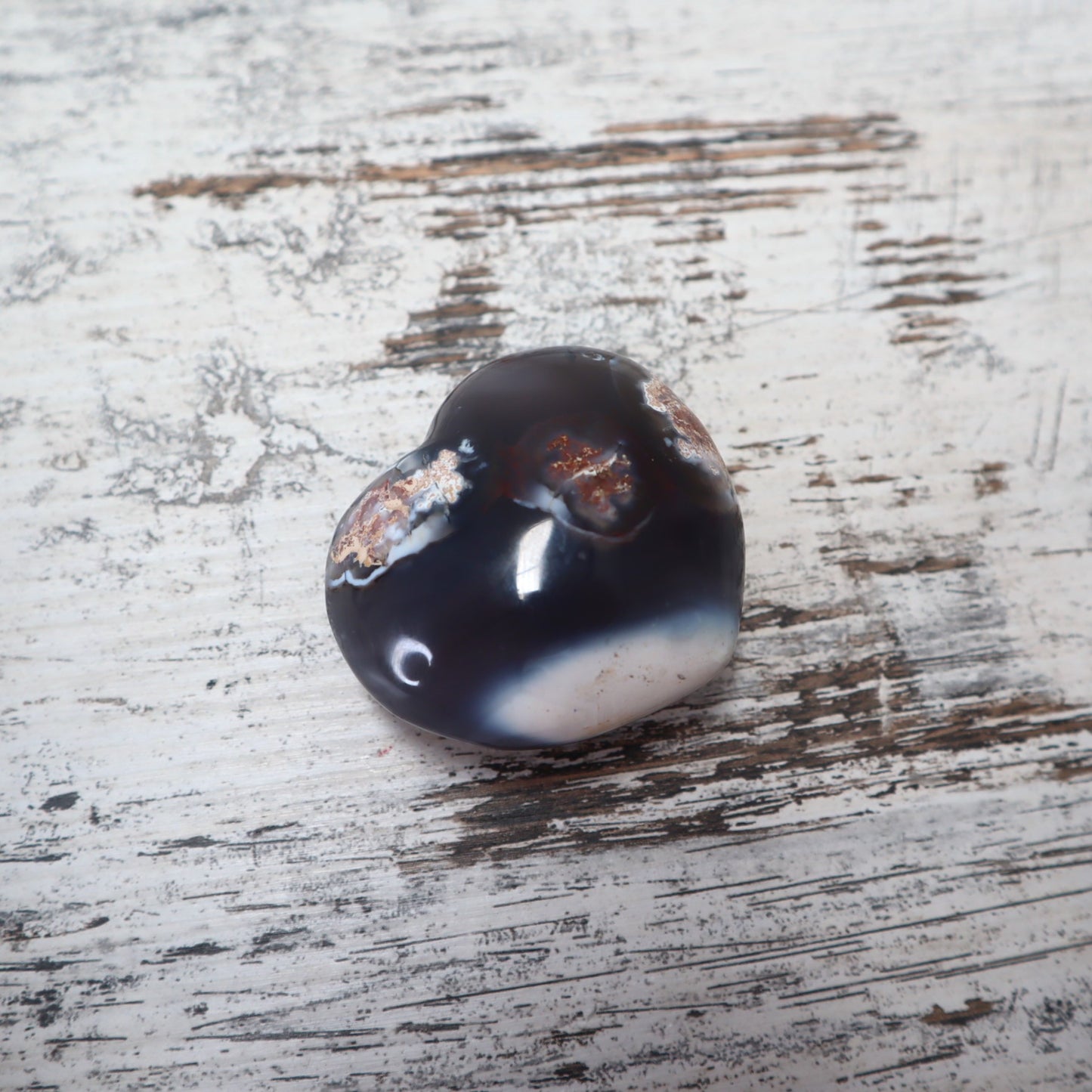 Orca Agate Hearts