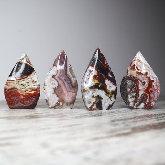 Crazy Lace Agate Teardrops