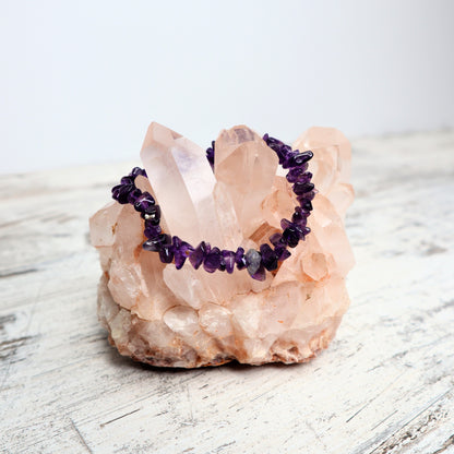 Amethyst Crystal Chip Bracelets