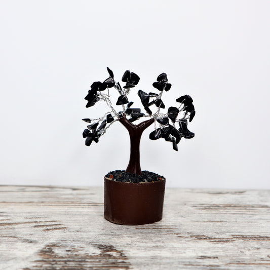 Black Onyx Mini Crystal Tree