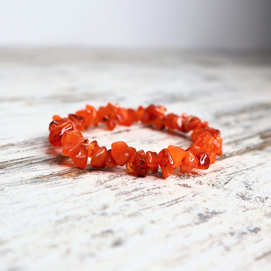 Carnelian Crystal Chip Bracelets