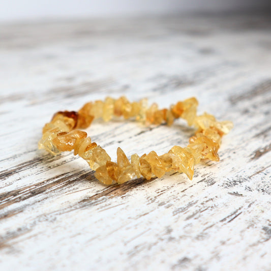 Citrine Crystal Chip Bracelets