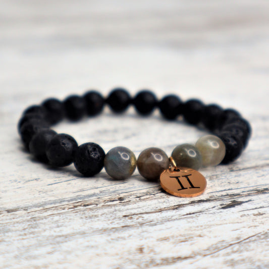 Gemini Zodiac Bracelet (Rose Gold)