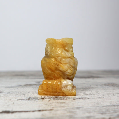 Yellow Calcite Owl