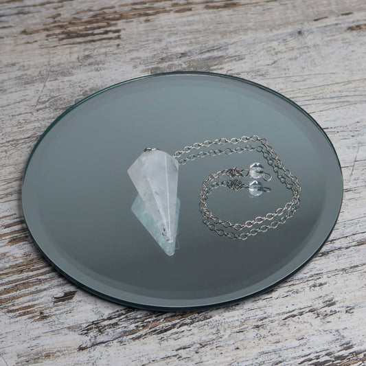 Clear Quartz Faceted Pendulum