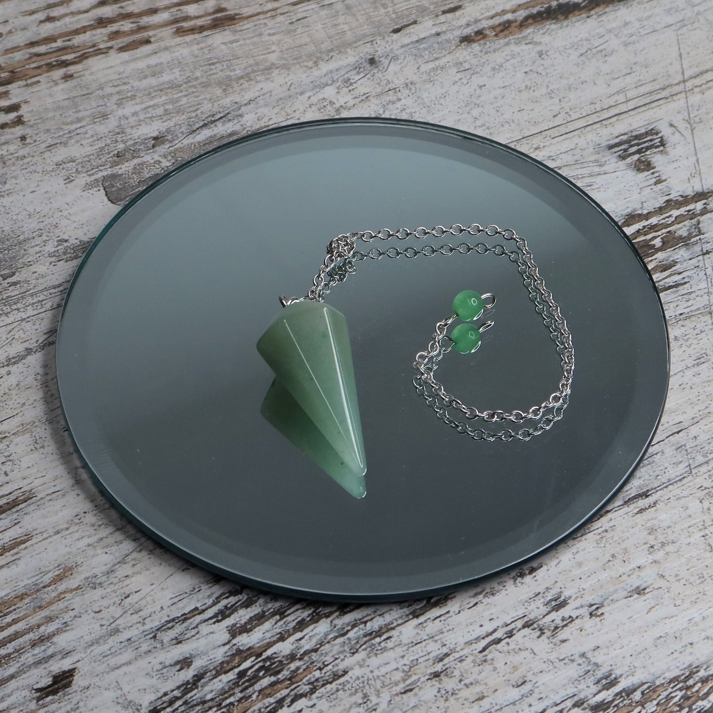 Green Aventurine Faceted Pendulum