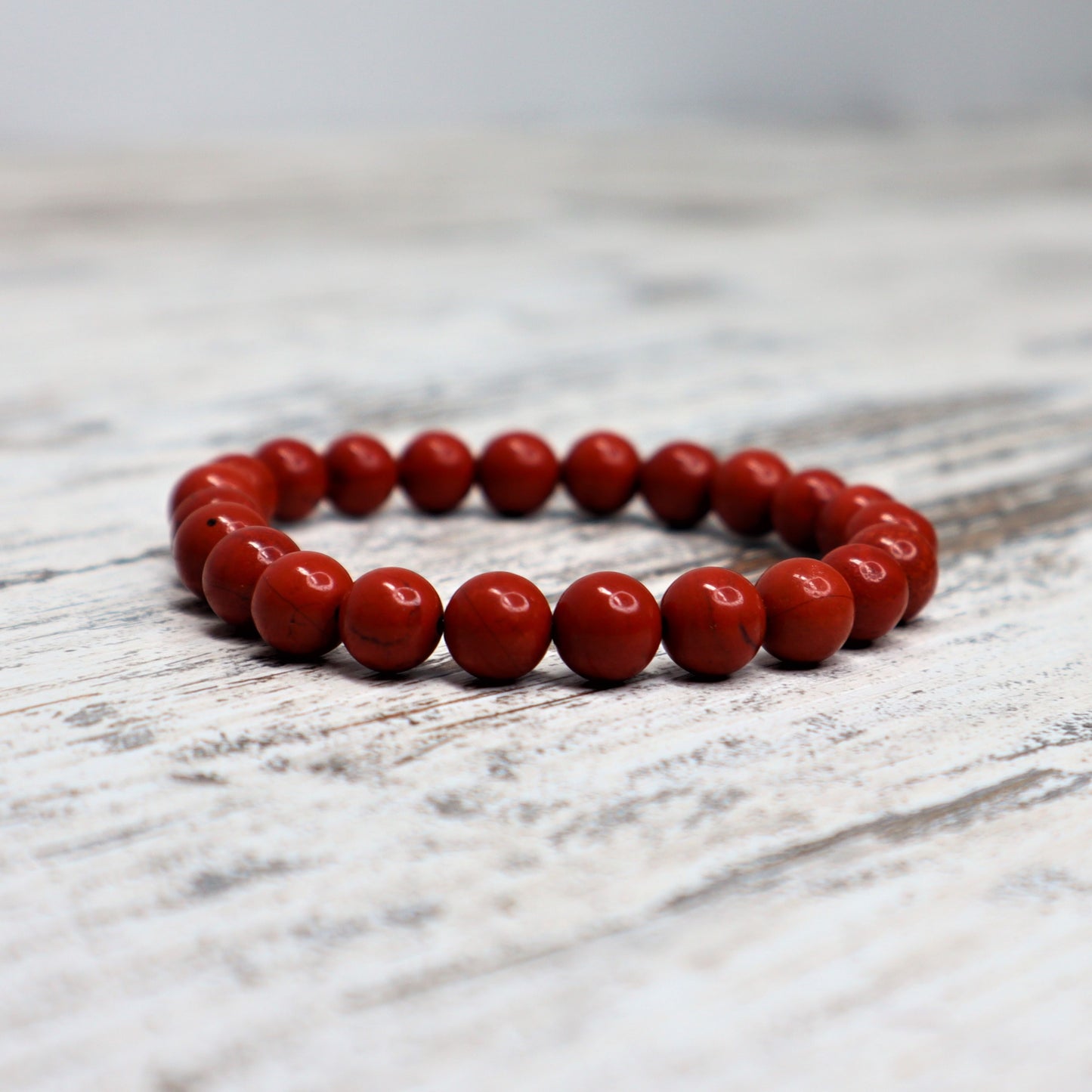 Red Jasper Beaded Bracelet