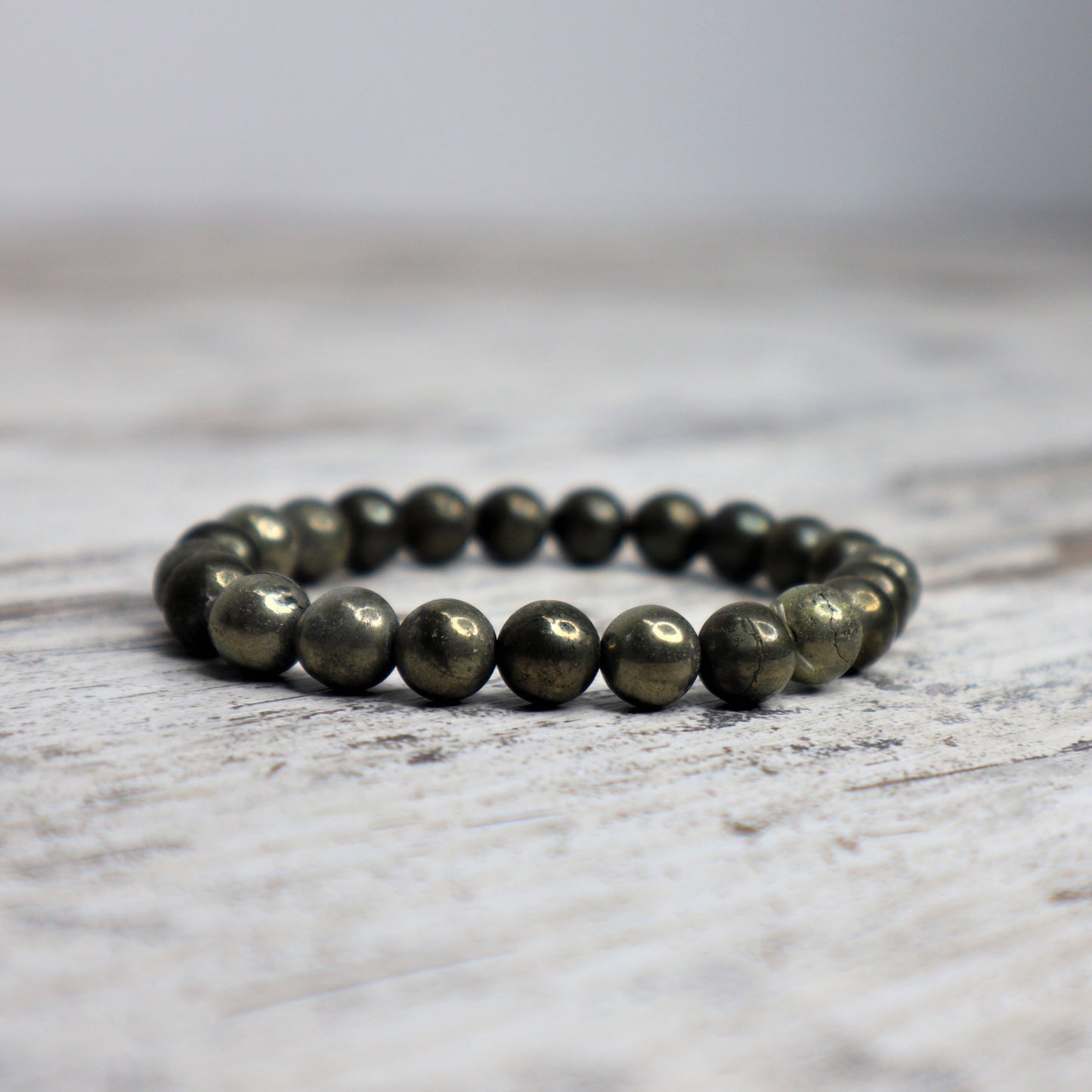 Pyrite Beaded Bracelet