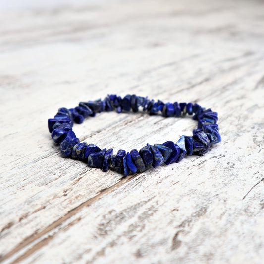 Lapis Lazuli Crystal Chip Bracelet