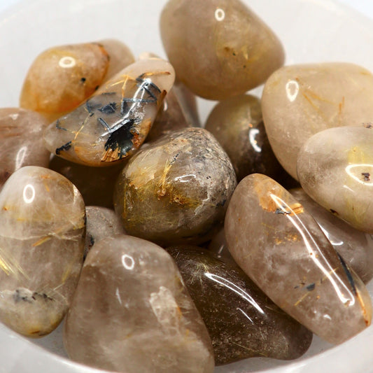 Rutile Quartz Tumble Stone