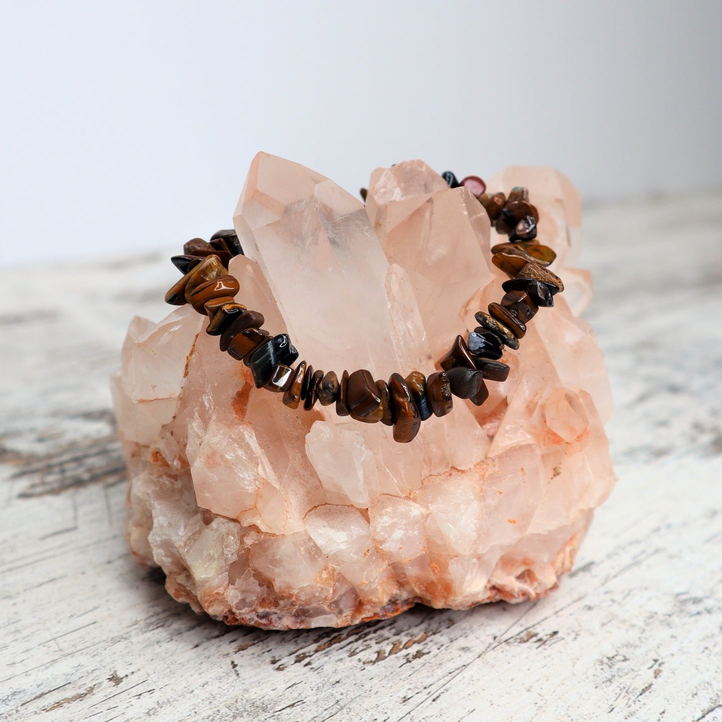 Tiger Eye Crystal Chip Bracelets