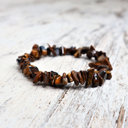 Tiger Eye Crystal Chip Bracelets